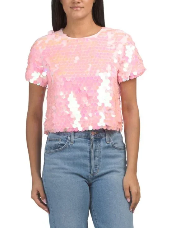 ENDLESS ROSE Fisheye Sequined Top - Picture 4 of 5